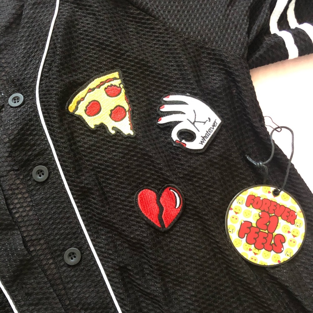 F21 varsity cardigan